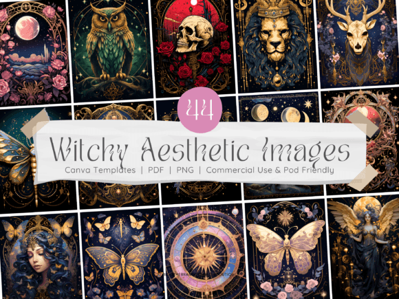 44 Witchy Tarot Notebook Cover Templates for Creative and Practical Use