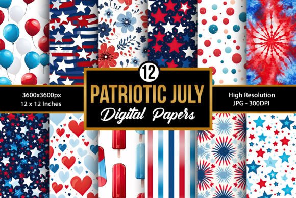 4th of July Patriotic Pattern Background: A Versatile Resource for Creative and Commercial Projects