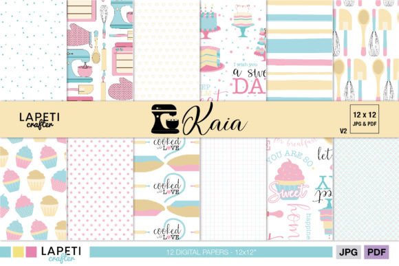 Bakery Digital Paper, Baking Scrap Paper