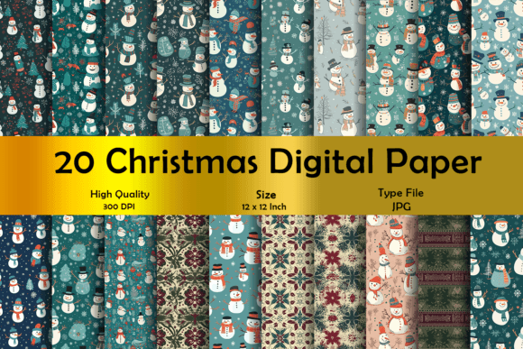 Christmas Digital Papers. MEGA BUNDLE
