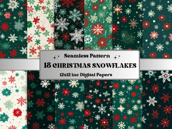 Christmas Snowflake Digital Paper Pack: A Festive Addition to Your Creative Projects