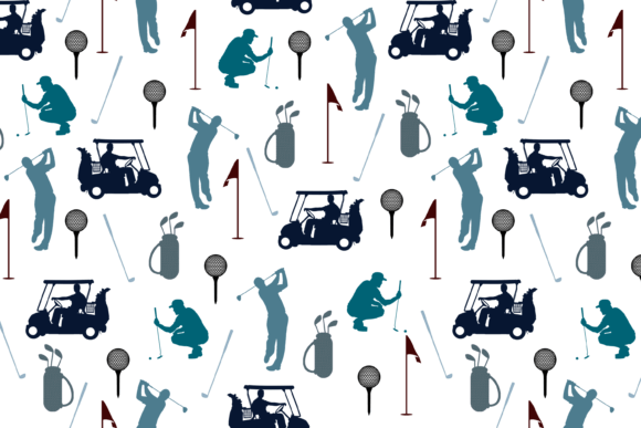 Colorful Golf Seamless Pattern: A Versatile Design for Creative Projects