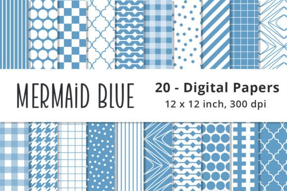 Exploring the Mermaid Blue Digital Pattern Papers: A Versatile Tool for Creative Designers