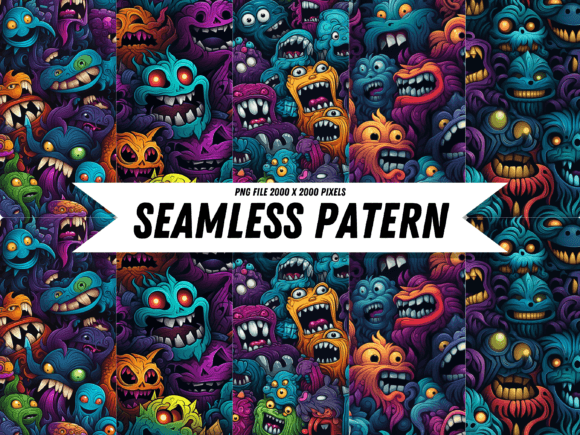 Frightening Faces Pattern: A Creative Tool for Bold Design Projects