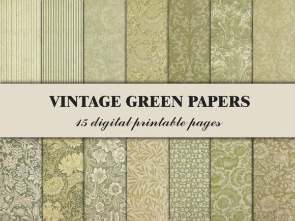 Green Scrapbook Paper Vintage Pattern: A Timeless Addition to Your Creative Projects