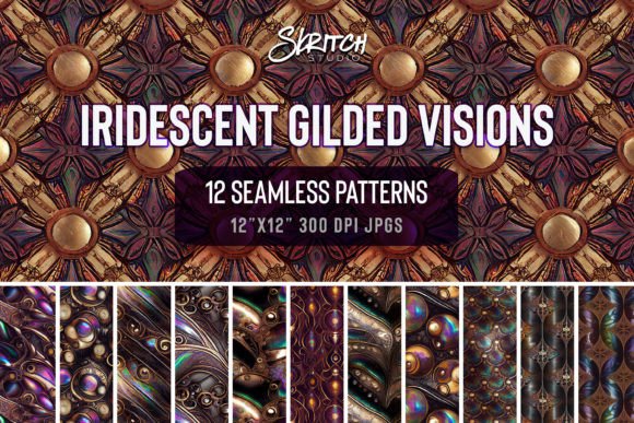 Iridescent Gilded Visions Backgrounds