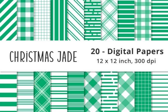 Jade Green Seamless Striped Backgrounds