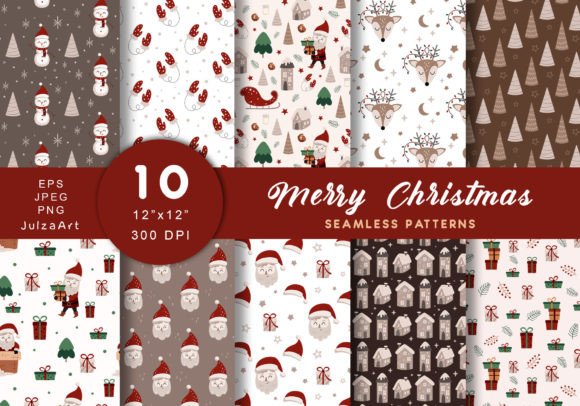 Merry Christmas Seamless Pattern