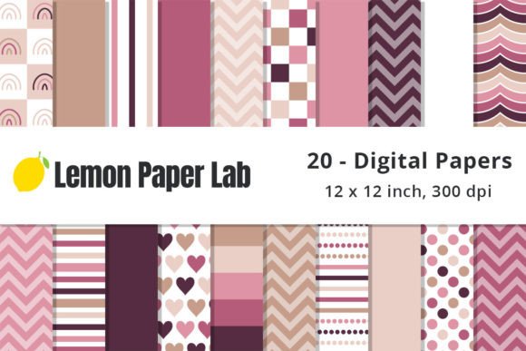 Pink and Beige Digital Scrapbook Paper: A Versatile Design Resource for Creative Projects