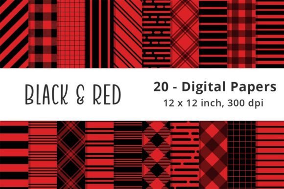 Red Black Stripes Digital Backgrounds