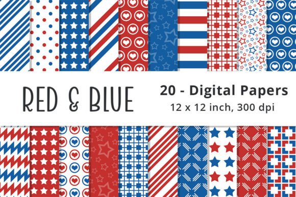 Red, White, Blue 4th of July Backgrounds for Creative and Professional Use