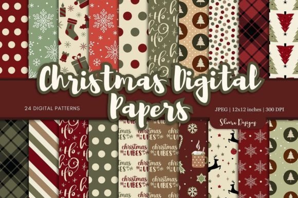 Vintage Christmas Digital Paper: A Timeless Design Resource for Creators